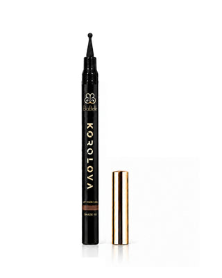 Korolova x BiaBelle Lip Stain 1.2ml in Shade 111 with the gold cap off, showing the felt tip applicator